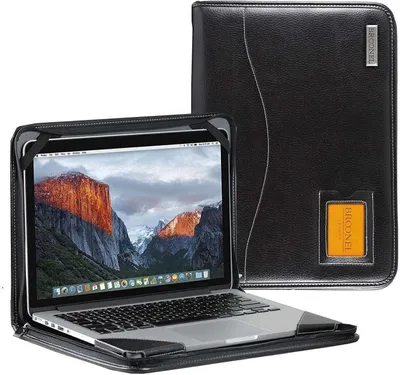 Immagine prodotto di Custodia protettiva in pelle nera per laptop da 16 pollici