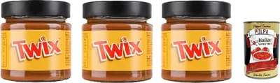 Produktbild von Twix crema spalmabile 200gr, Schokoladen-Karamell-Streichcreme 3x 200gr, Italian gourmet polpa 400gr