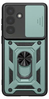 Immagine prodotto di Avizar, custodia con anello e protezione scorrevole per la fotocamera per Galaxy S26 Plus, verde