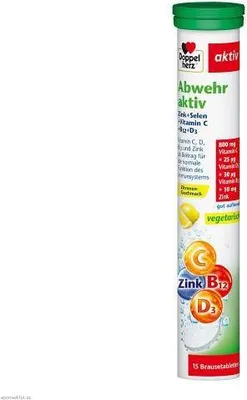 Obrázek produktu pro Double Heart Defence Active šumivé tablety 15 kapslí