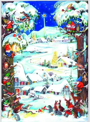 Produktbild von Adventkalender "Winterlandschaft" - mit Glitter