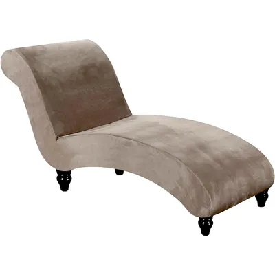 Produktbild von Samt Chaiselongue Bezug, Stretch Schonbezüge für Wohnzimmer, Schlafzimmer, Braun
