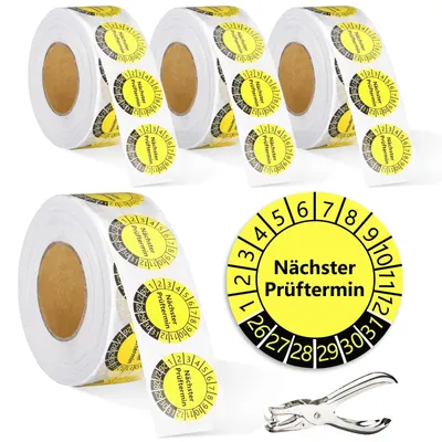 Produktbild von 2000 Stück Prüfetiketten für Sicherheitsinspektionen