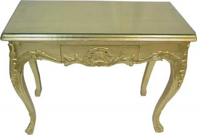 Produktbild von Casa Padrino Barock Konsolentisch Gold mit Schubladen Damen Schminktisch - Antik Stil - Barock Möbel