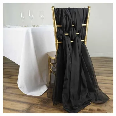 Obrázek produktu pro Omgoods – Sada 5 hedvábno-saténových mašlí – 55 x 200 cm, vhodné pro svatby a oslavy