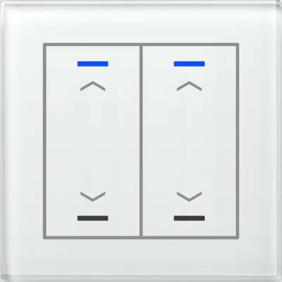 Image de MDT BE-GTL20W.A1 Bouton-poussoir en verre II Light 2x RGB-W blanc store (BE-GTL20W.A1)