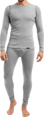 Produktbild von Celodoro CFLEX Herren Ski- & Thermowäsche Set - warme Unterwäsche Langarm POLARDRY - Hellgrau L