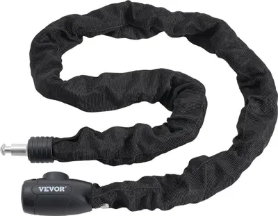Image de Antivol à chaîne pour vélo Antivol à chaîne pour vélo de 1,2 m avec combinaison et 4 clés 8 mm