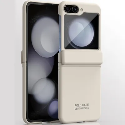 Obrázek produktu pro Pouzdro pro Samsung Galaxy Z Flip 5 Tvrdé PC pouzdro odolné proti poškrábání s ochranou pantu Bílý