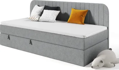 Produktbild von Modernes Einzelbett 100x200 cm MACIUS für Kinderschlafzimmer, dunkelgrau