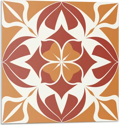 Immagine prodotto di Motivo vegetale simmetrico - Piastrelle autoadesive - Rivestimento - Pannello murale - Piastrelle in PVC - Piastrelle in vinile - Piastrelle in PCV - Autoadesive - Decorazione murale - 9 pezzi 30 x 30 cm