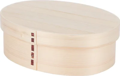 Productafbeelding van 17,5 x 13,5 cm Lunchbox, houten bento-box, draagbare voedselcontainer voor studenten en werknemers. Kleur: hout