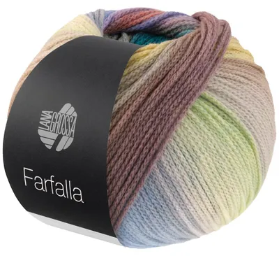 Produktbild von Lana Grossa - Farfalla 0004 zartgrün, graugrün, flieder, violett, blau, rose, hellgrau, türkis, graublau, beige, grau, hellgelb