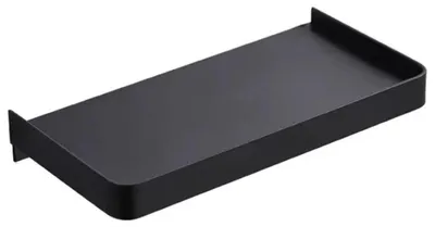 Obrázek produktu pro Polička do sprchy, bez nutnosti vrtání, samolepicí, nerezová ocel, 19 cm, černá barva