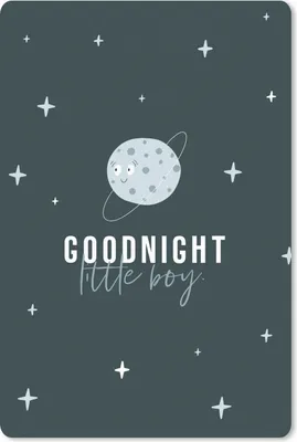 Produktbild von MuchoWow® Mauspad Mousepad Zitate - Gute Nacht kleiner Junge - Sprichwörter - Kinder - Baby - Junge 40x60 cm - Mousepads - Maus Mat - Pad - Mausunterlage - Schreibtisch Accesoire
