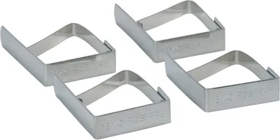 Obrázek produktu pro Sada 4 svorků na ubrusy z nerezové oceli, pro vnitřní i venkovní použití, 5 x 4 cm