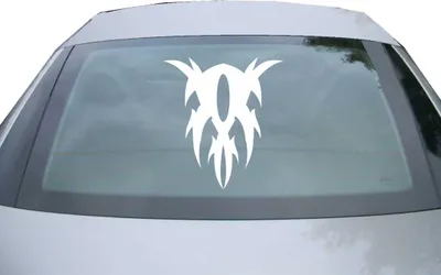 Produktbild von Indigos UG - Aufkleber Heckscheibe & Motorklappe DE7111 - weiß - 600x545 mm - Yuuzhan Vong - Auto Scheiben Fenster Heckklappe Tuning Racing JDM - Die cut