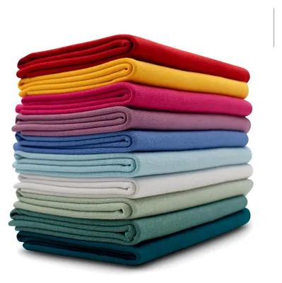 Produktbild von Set mit 10x 0,25m Bündchenstoff Schlauchware 70cm breit 95% Baumwolle, 5% Elasthan Auswahl Jersey (Bunt Paket 2, 10er Set)