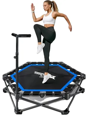 Produktbild von Trampolin, faltbar, verstellbarer Lenker, Blau