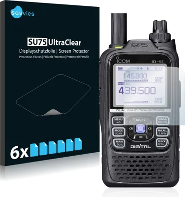 Produktbild von 6x Für Icom ID-51 Schutzfolie Savvies Displayschutz Display Schutz Folie Klar Transparent