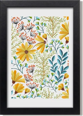 Produktbild von Bild 20x30 MDF-Rahmen, Wandkunst Wildblumen