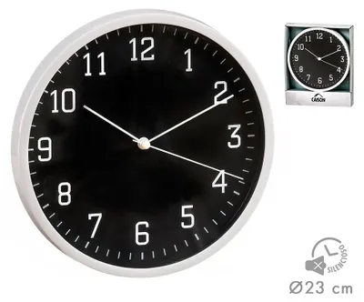 Image de Horloge Murale Noir/blanc ø21,5 Cm