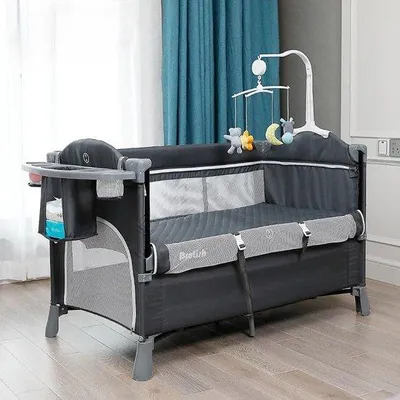 Image de Parc bébé Famanu 3-en-1 – Lit de voyage pliable pour les enfants de 0 à 3,5 ans – Jusqu'à 15 kg