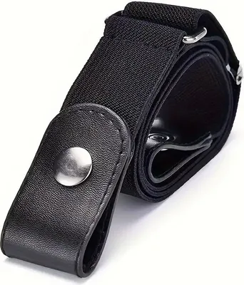 Produktbild von 3er Set - Elastischer Gürtel ohne Schnalle - Schnallenfreier Gürtel Damen oder Herren Gürtel - Unsichtbarer justierbarer Stretchgürtel - BUCKLEOFF
