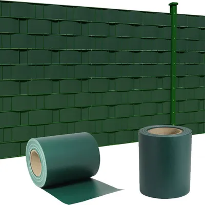 Obrázek produktu pro TRMLBE PVC zahradní zástěna na ochranu soukromí Zahradní plot Neprůhledný pás na ochranu soukromí s 30 kusy upevňovacích klipů pro zahradní plot, balkon, terasu - 65 m x 19 cm Zelený