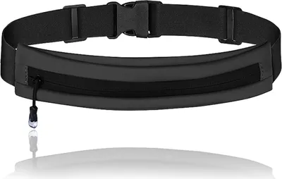 Produktbild von Hüfttasche für Mobiltelefone - wasserdichte Bauchtasche Joggen - Herren und Damen - Sportriem Fitness Wandern Radfahren - Schwarz