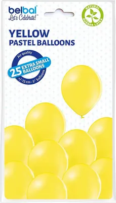 Produktbild von 25 Stk. Luftballon Unifarben Ø 12cm | Gelb