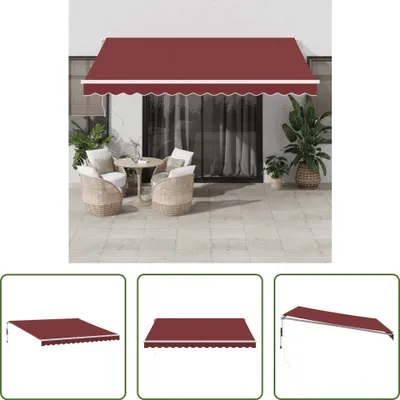 Produktbild von The Living Store Markise Automatisch Weinrot 400x300 cm