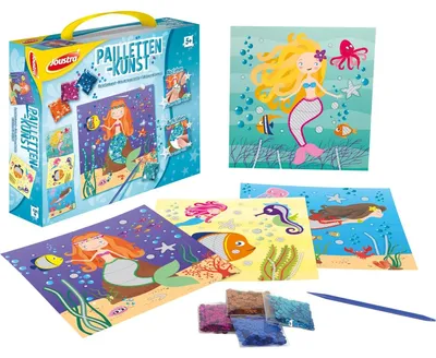 Produktbild von Joustra Kreativ- & Bastelset "PAILLETTEN-KUNST" im Koffer