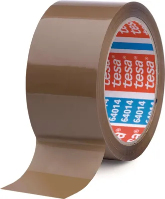 Produktbild von Tesa 64014 Klebeband, geräuscharmes Paketklebeband braun, 1 Rolle zu 66m