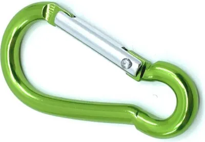 Produktbild von Aluminium-Karabiner 6 x 60 mm, grün - Packung mit 1 Stück