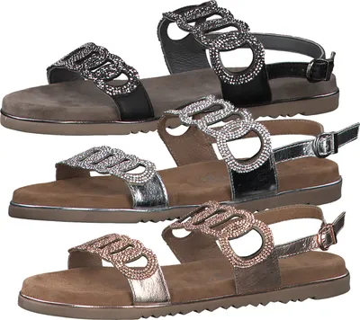 Produktbild von MARCO TOZZI Damen Sandalen Slingback Leder 2-28121-26, Größe:37 EU, Farbe:Schwarz