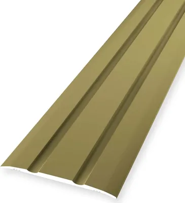 Produktbild von Übergangsschiene 2.5 x 38 x 1000 mm Übergangsprofil Übergangsleiste Aluminium eloxiert Geriffelt Selbstklebend Gold Küberit
