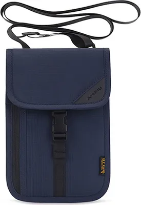 Obrázok produktu pre INF Držiak na cestovný pas RFID na krk Modrá