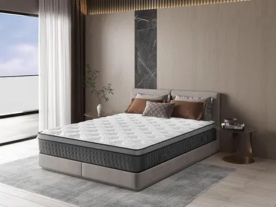 Imagen del producto de Colchón de 140x200 cm, 30 cm de altura, con núcleo de muelles ensacados y capa de espuma viscoelástica, soporte en 7 zonas, firmeza H3