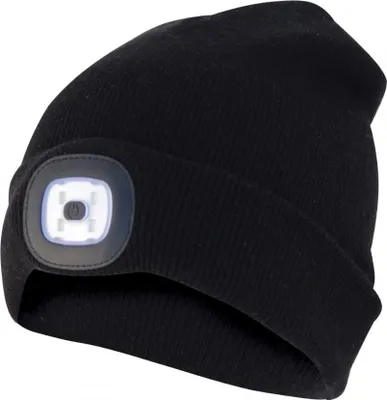 Produktbild von Wiederaufladbare schwarze LED-Mütze