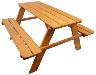 Image de Banc pour enfants en bois avec angles arrondis - 90x90x48 cm