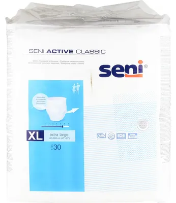 Immagine prodotto di Seni Active Classic slip per incontinenza extra large, da indossare come biancheria intima - 30 pezzi