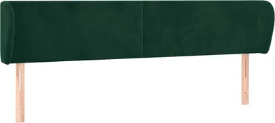 Produktbild von vidaXL Kopfteil mit Ohren Dunkelgrün 163x23x78/88 cm Samt