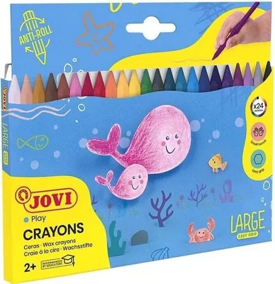 Zdjęcie produktu dla Jovi Hexagonal Wax Crayons Woski 24 szt.