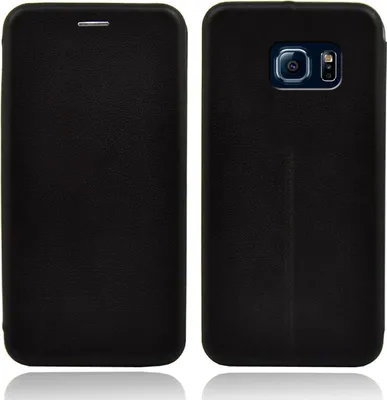 Produktbild von Handy Schutz Hülle für Samsung Galaxy S6 Handytasche mit Magnetdeckel Kartenfach und Standfunktion Klapphülle Etui Schwarz