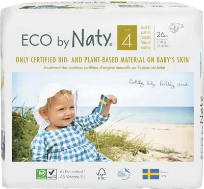 Produktbild von ECO by Naty Ökowindel Größe 4 (7-18 kg) (26 Windeln)