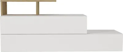 Produktbild von Schuhschrank - 2 Türen & 1 Ablagefach - Weiß & Holzfarben - DAVISTA