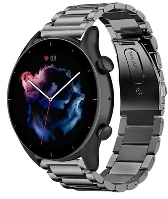 Produktbild von Strap-it Amazfit GTR 3 Titanarmband (Graphit)