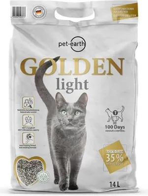 Produktbild von Golden Light Katzenstreu- 14 Liter – Leicht, klumpend & geruchsbindend mit Aloe Vera