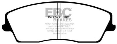 Immagine prodotto di Set di pastiglie freno anteriori EBC Brakes per CHRYSLER 300 C Touring (LX, LE) DP41723R